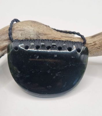 NZ Greenstone Large Breast Plate - Pounamu Necklace BPR60